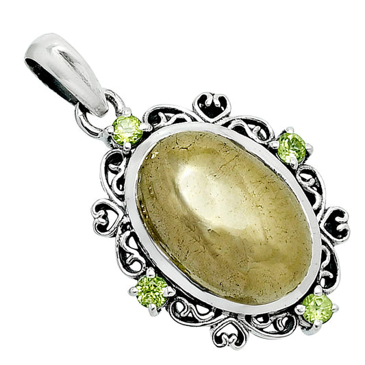 Premium Apache Gold Healer's Gold & Peridot Pendant P-1743 55-EP10504