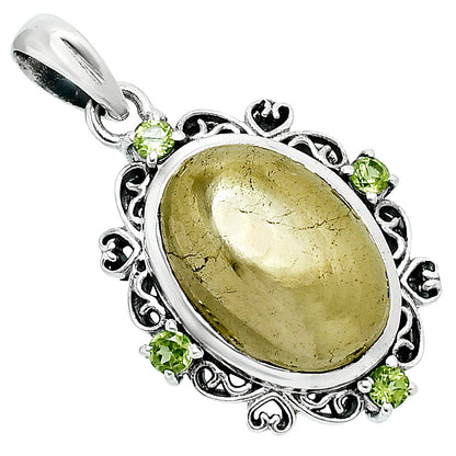 Premium Apache Gold Healer's Gold & Peridot Pendant P-1743 55-EP10506