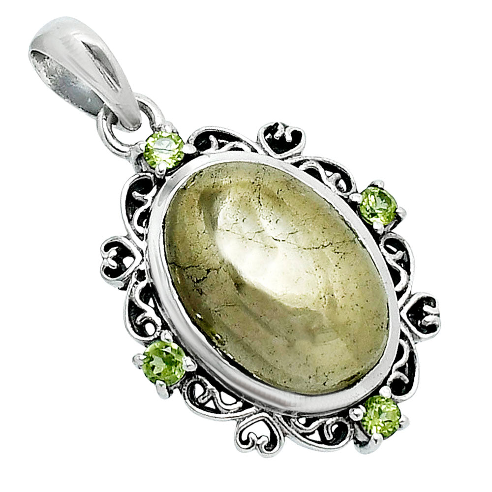 Premium Apache Gold Healer's Gold & Peridot Pendant P-1743 55-EP10506