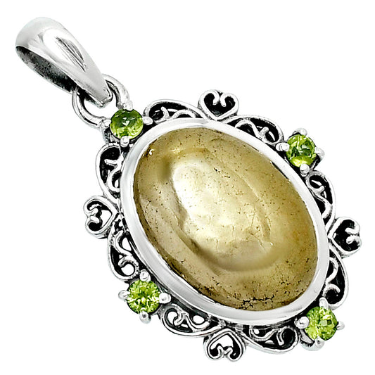 Premium Apache Gold Healer's Gold & Peridot Pendant P-1743 55-EP10507