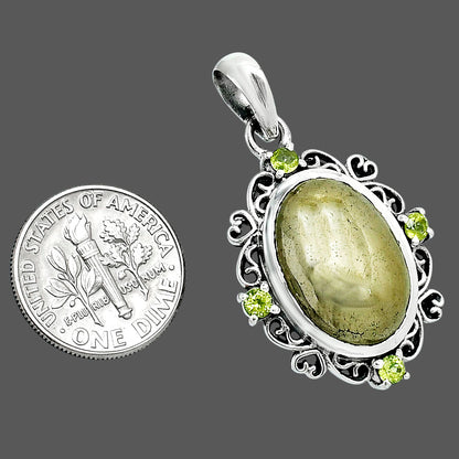 Premium Apache Gold Healer's Gold & Peridot Pendant P-1743 55-EP10507