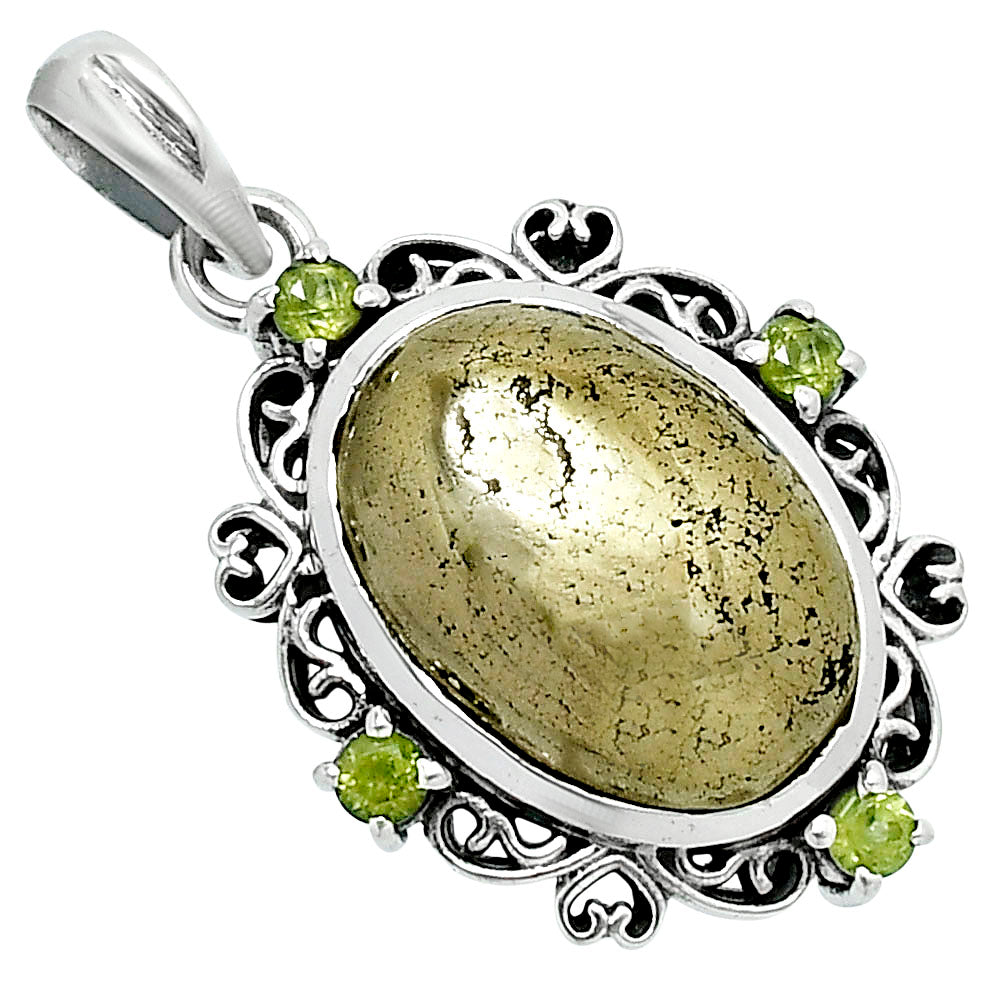 Premium Apache Gold Healer's Gold & Peridot Pendant P-1743 55-EP10508