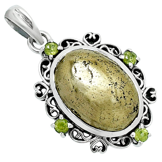 Premium Apache Gold Healer's Gold & Peridot Pendant P-1743 55-EP10508