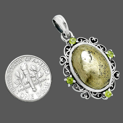 Premium Apache Gold Healer's Gold & Peridot Pendant P-1743 55-EP10508
