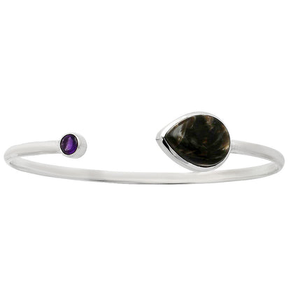 Premium Quality Bat Cave Jasper, Amethyst Cuff Bangle Bracelet B-1004 56-EB10560