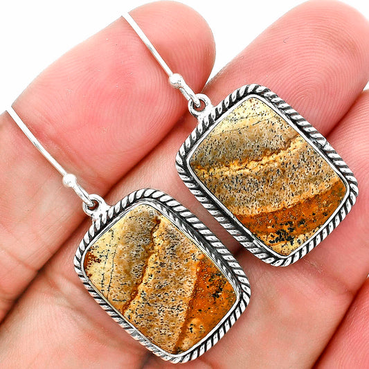 Natural Picture Jasper Earrings E-1055 56-EE10419