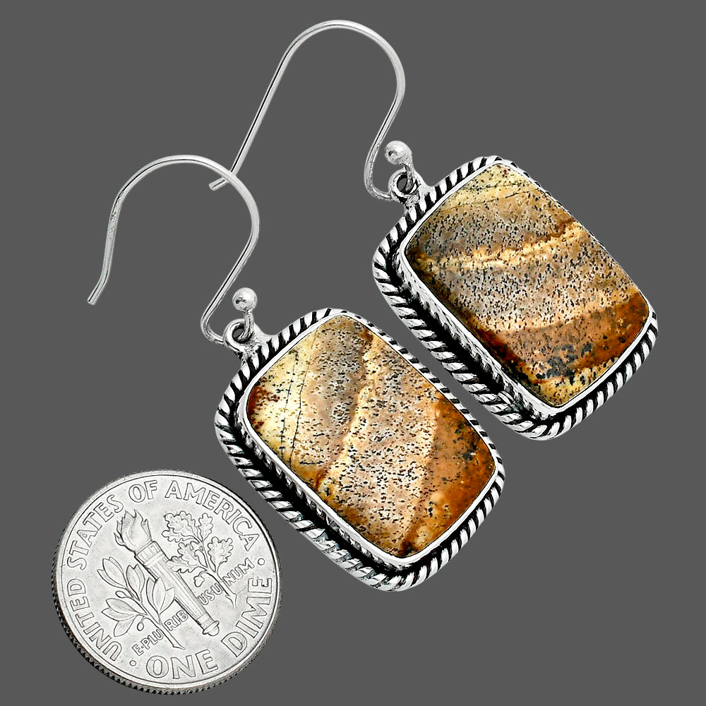 Natural Picture Jasper Earrings E-1055 56-EE10419