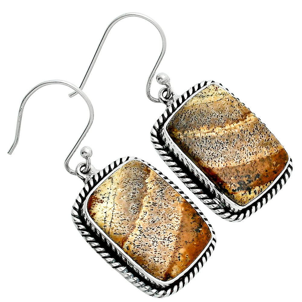 Natural Picture Jasper Earrings E-1055 56-EE10419