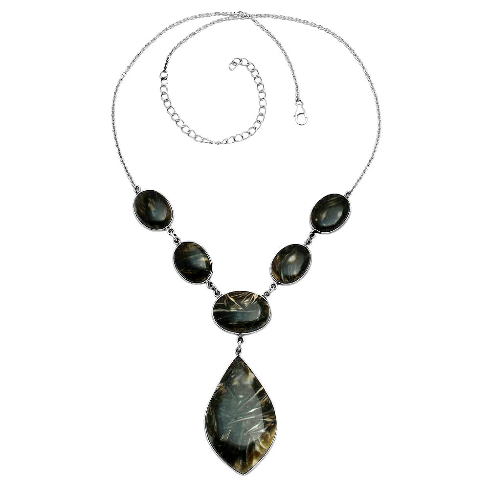 Premium Quality Bat Cave Jasper Necklace N-1013 56-EN10158