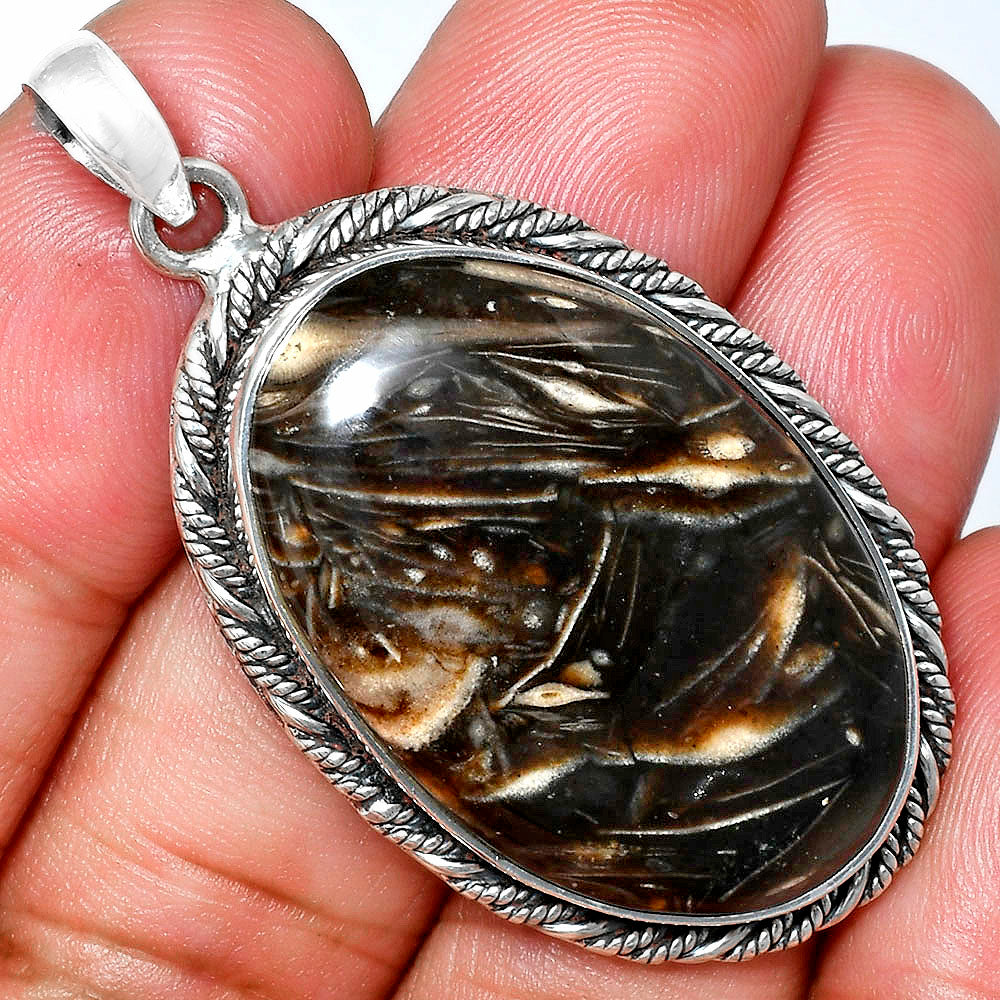 Premium Quality Bat Cave Jasper Pendant P-1074 56-EP10510