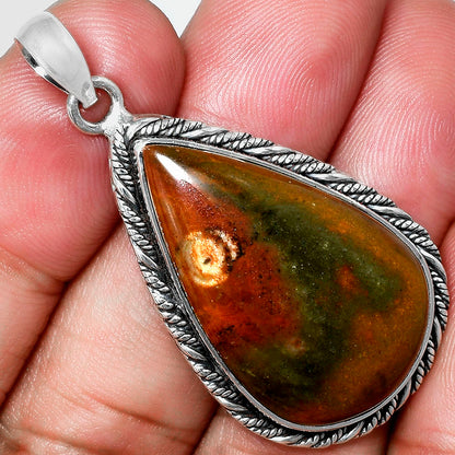 Premium Quality Polygram Jasper Pendant P-1074 56-EP10512