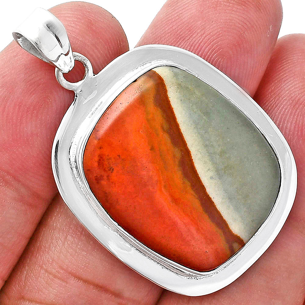 Premium Quality Polygram Jasper Pendant P-1076 56-EP10517