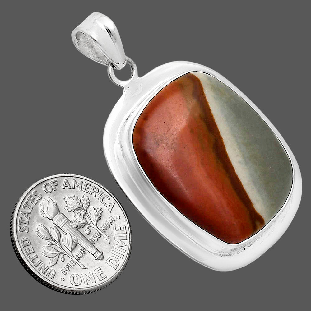 Premium Quality Polygram Jasper Pendant P-1076 56-EP10517