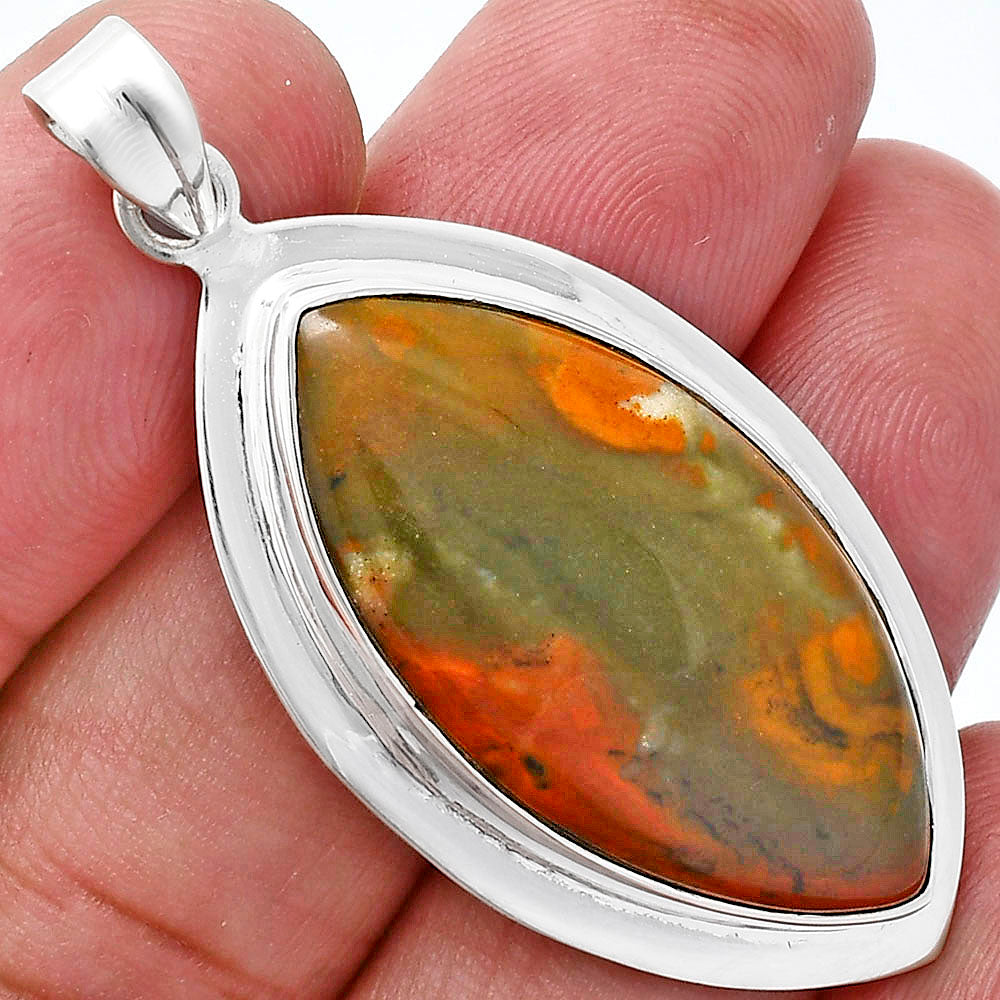 Premium Quality Polygram Jasper Pendant P-1076 56-EP10521