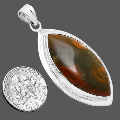 Premium Quality Polygram Jasper Pendant P-1076 56-EP10521