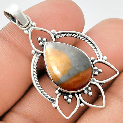 Premium Quality Polygram Jasper Pendant P-1444 56-EP10562