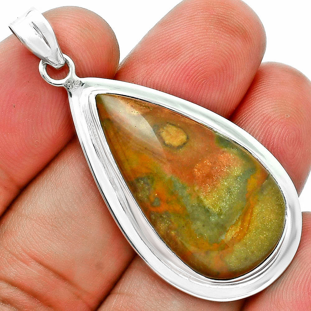 Premium Rocky Butte Picture Jasper Pendant P-1076 56-EP10565