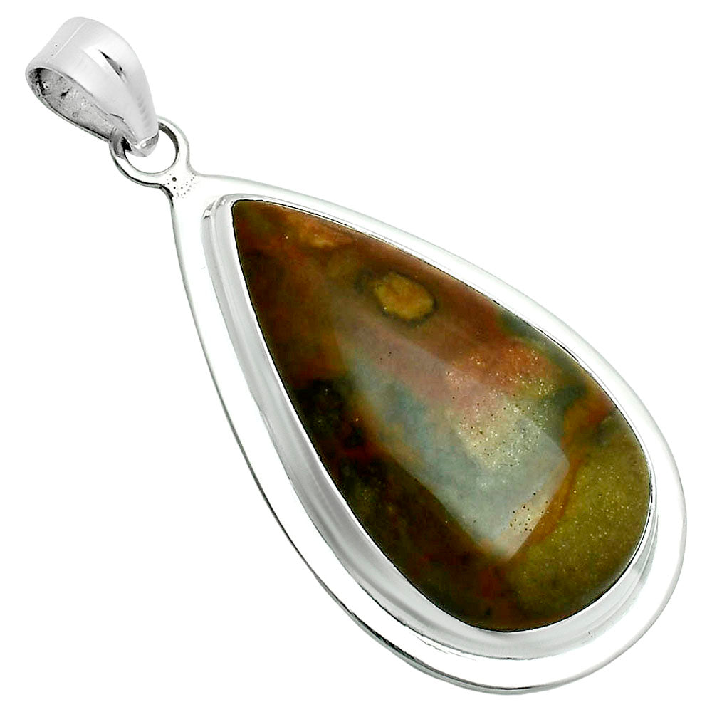 Premium Rocky Butte Picture Jasper Pendant P-1076 56-EP10565