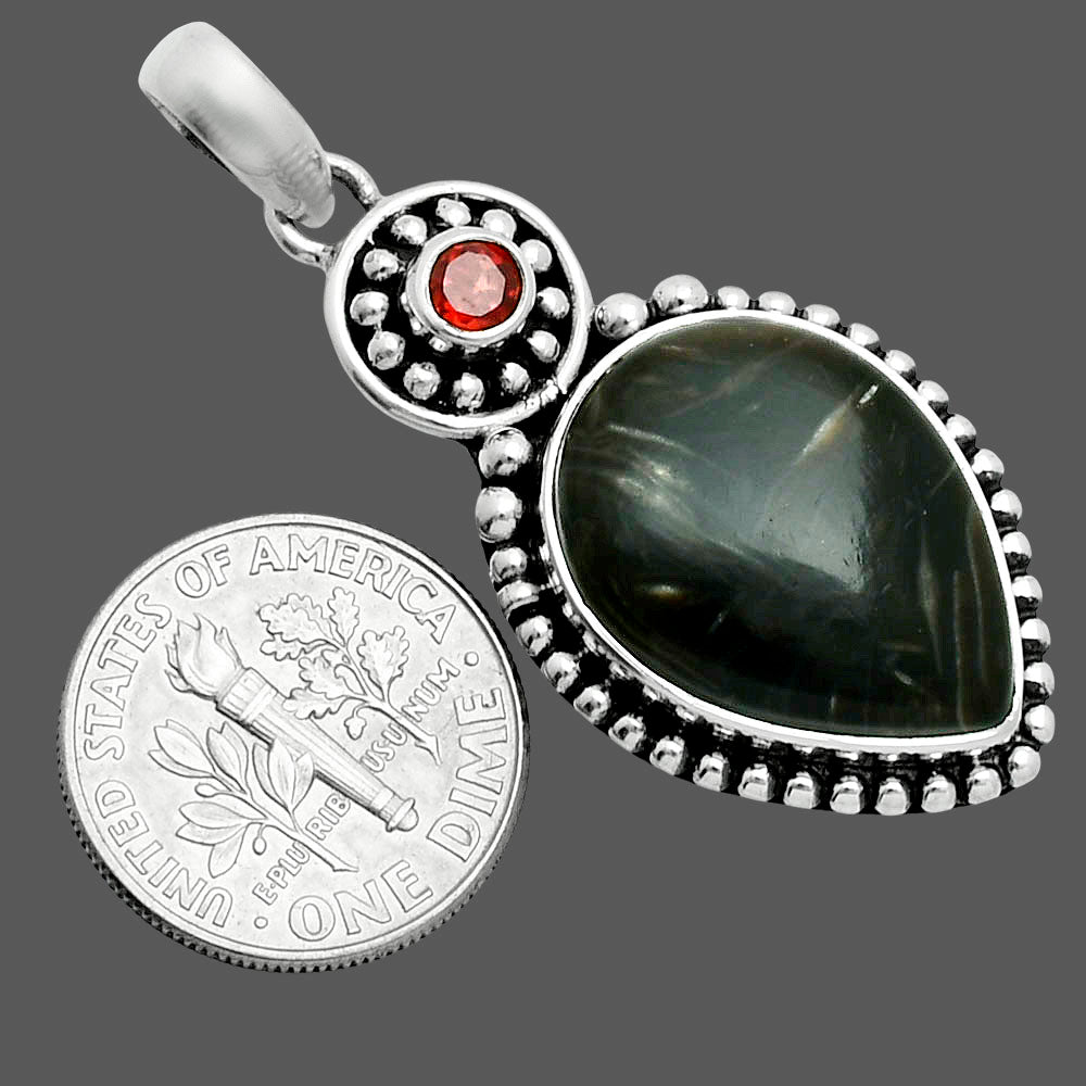 Premium Bat Cave Jasper & Garnet Pendant P-1500 56-EP10567