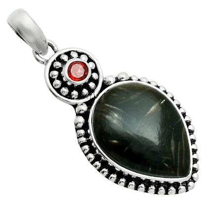 Premium Bat Cave Jasper & Garnet Pendant P-1500 56-EP10567