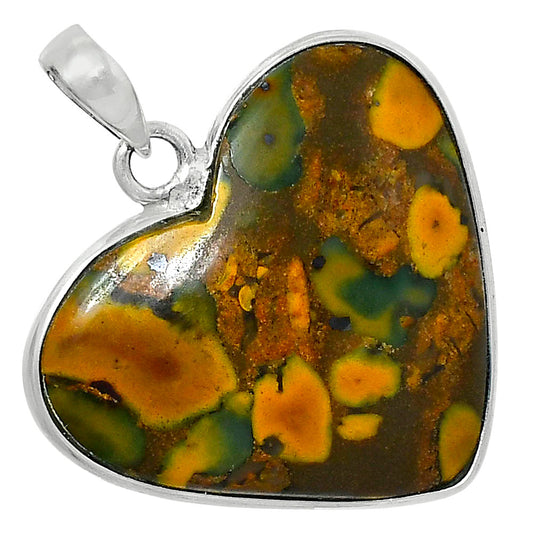 Heart Premium Quality Bamboo Jasper Pendant P-1043 56-EP10571
