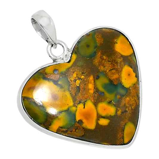 Heart Premium Quality Bamboo Jasper Pendant P-1043 56-EP10571