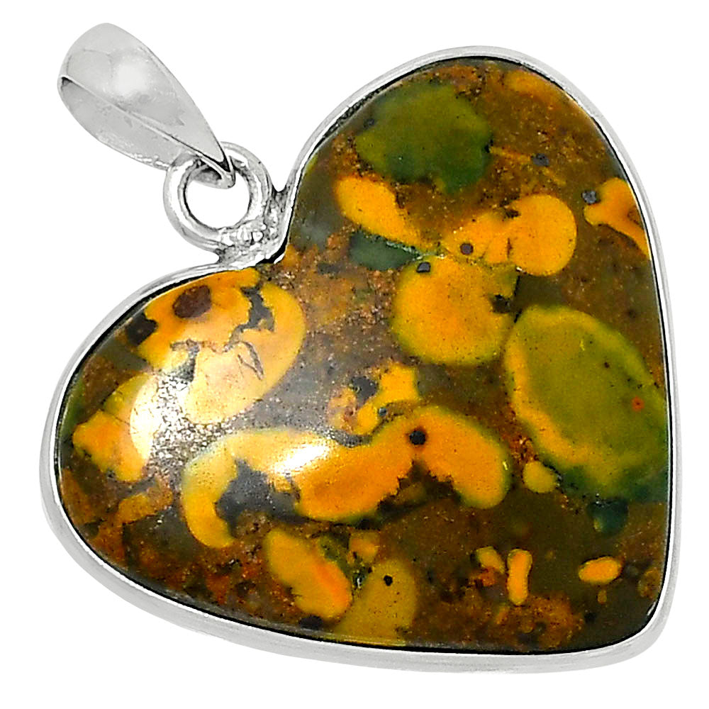 Heart Premium Quality Bamboo Jasper Pendant P-1043 56-EP10572