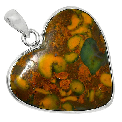 Heart Premium Quality Bamboo Jasper Pendant P-1043 56-EP10574