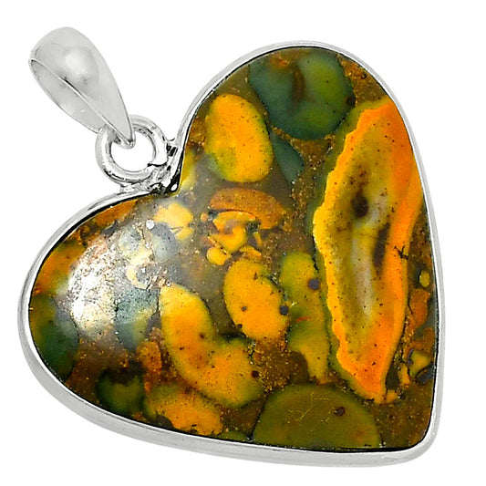 Heart Premium Quality Bamboo Jasper Pendant P-1043 56-EP10581