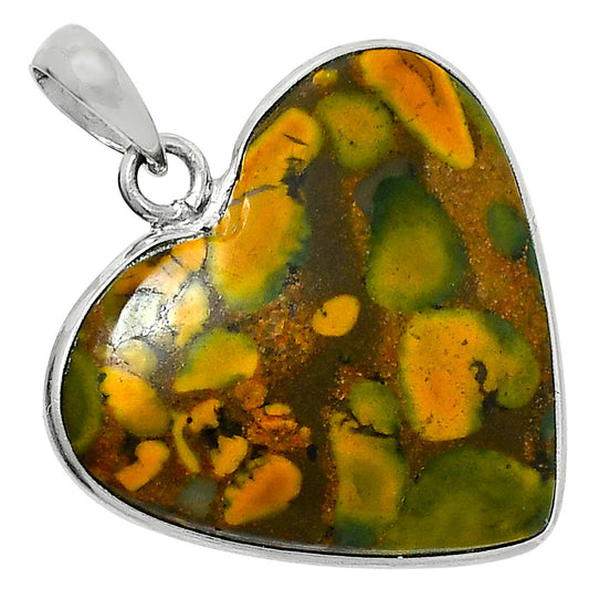 Heart Premium Quality Bamboo Jasper Pendant P-1043 56-EP10582