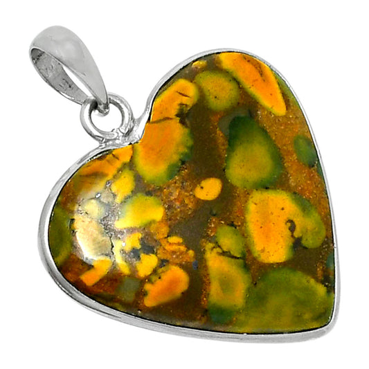 Heart Premium Quality Bamboo Jasper Pendant P-1043 56-EP10582