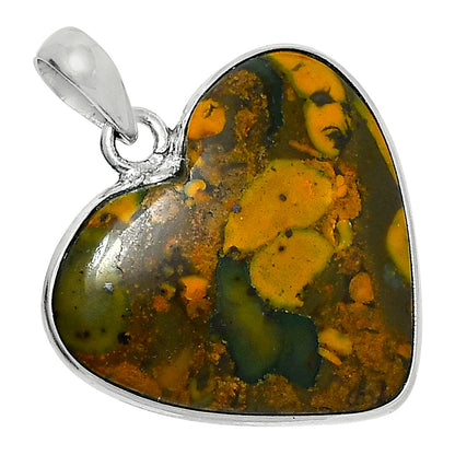 Heart Premium Quality Bamboo Jasper Pendant P-1043 56-EP10584