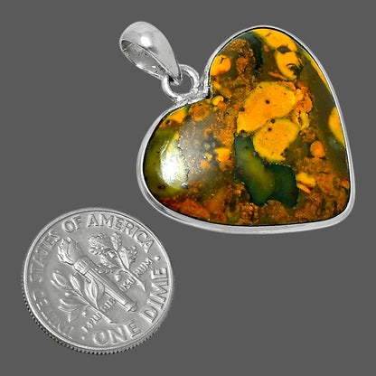 Heart Premium Quality Bamboo Jasper Pendant P-1043 56-EP10584