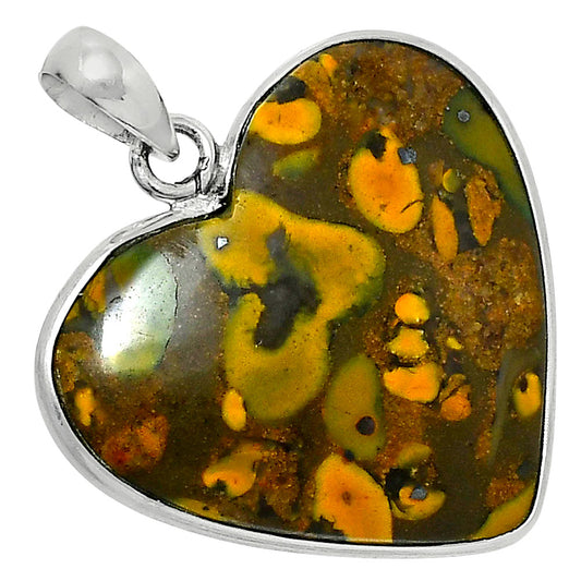 Heart Premium Quality Bamboo Jasper Pendant P-1043 56-EP10585