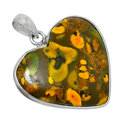Heart Premium Quality Bamboo Jasper Pendant P-1043 56-EP10585