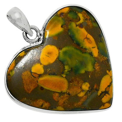 Heart Premium Quality Bamboo Jasper Pendant P-1043 56-EP10586
