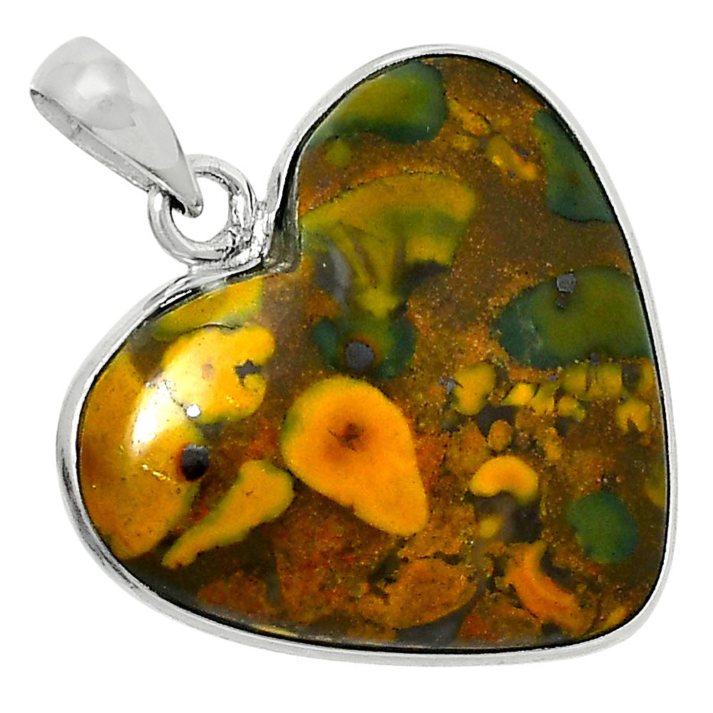 Heart Premium Quality Bamboo Jasper Pendant P-1043 56-EP10590