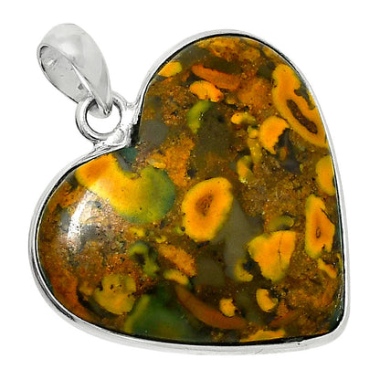 Heart Premium Quality Bamboo Jasper Pendant P-1043 56-EP10593
