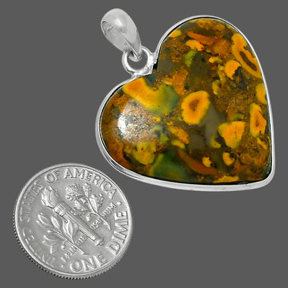 Heart Premium Quality Bamboo Jasper Pendant P-1043 56-EP10593