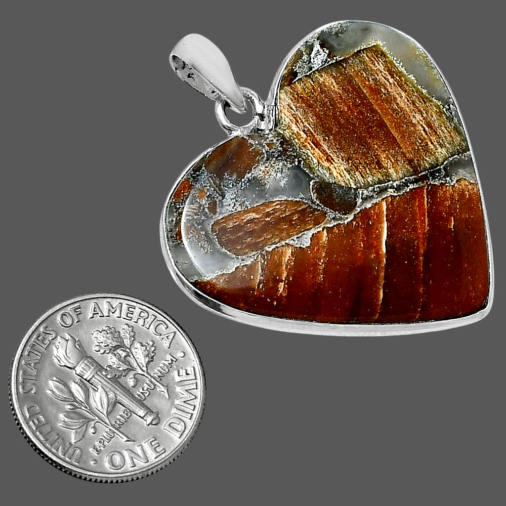 Heart Premium Quality Tabu Jasper Pendant P-1043 56-EP10599