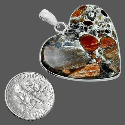 Heart Premium Quality Tabu Jasper Pendant P-1043 56-EP10604