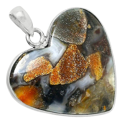 Premium Quality Heart Tabu Jasper Pendant P-1043 56-EP10606