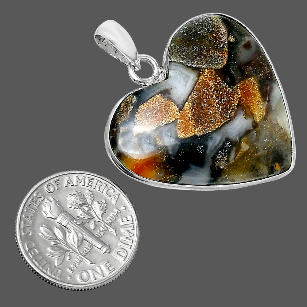 Premium Quality Heart Tabu Jasper Pendant P-1043 56-EP10606