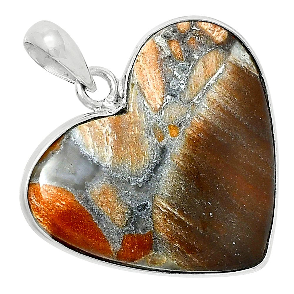 Premium Quality Heart Tabu Jasper Pendant P-1043 56-EP10608