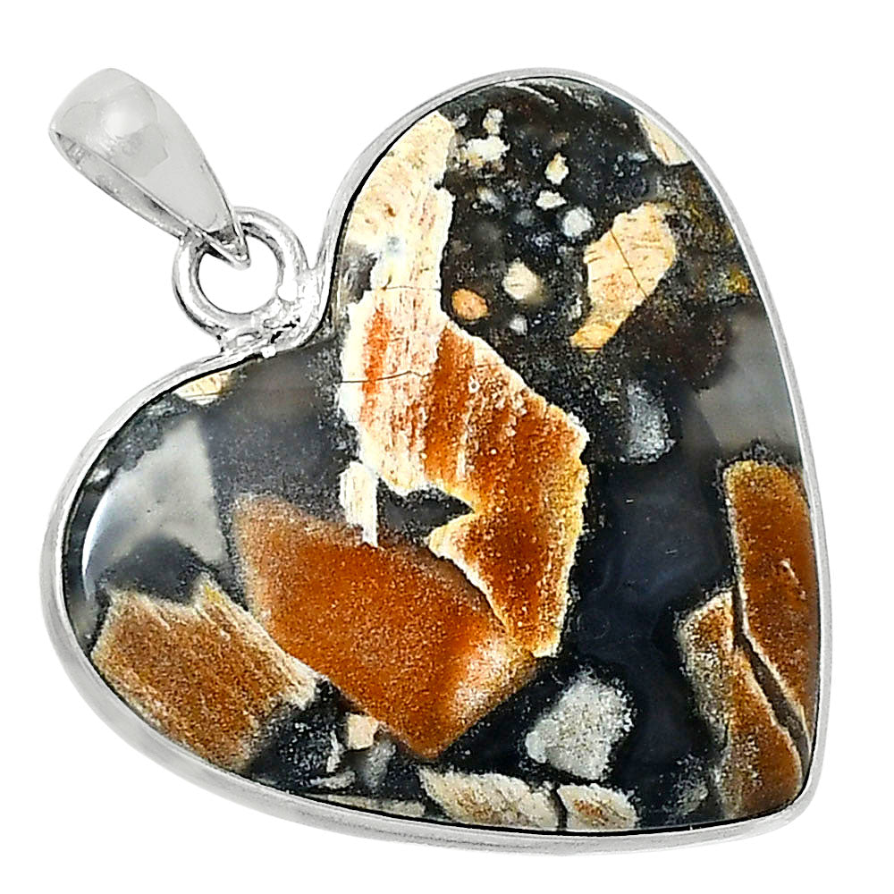Premium Quality Heart Tabu Jasper Pendant P-1043 56-EP10613