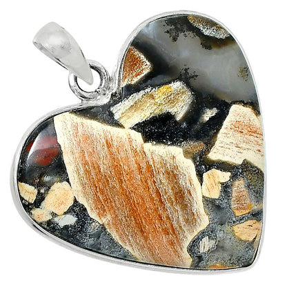 Premium Quality Heart Tabu Jasper Pendant P-1043 56-EP10618