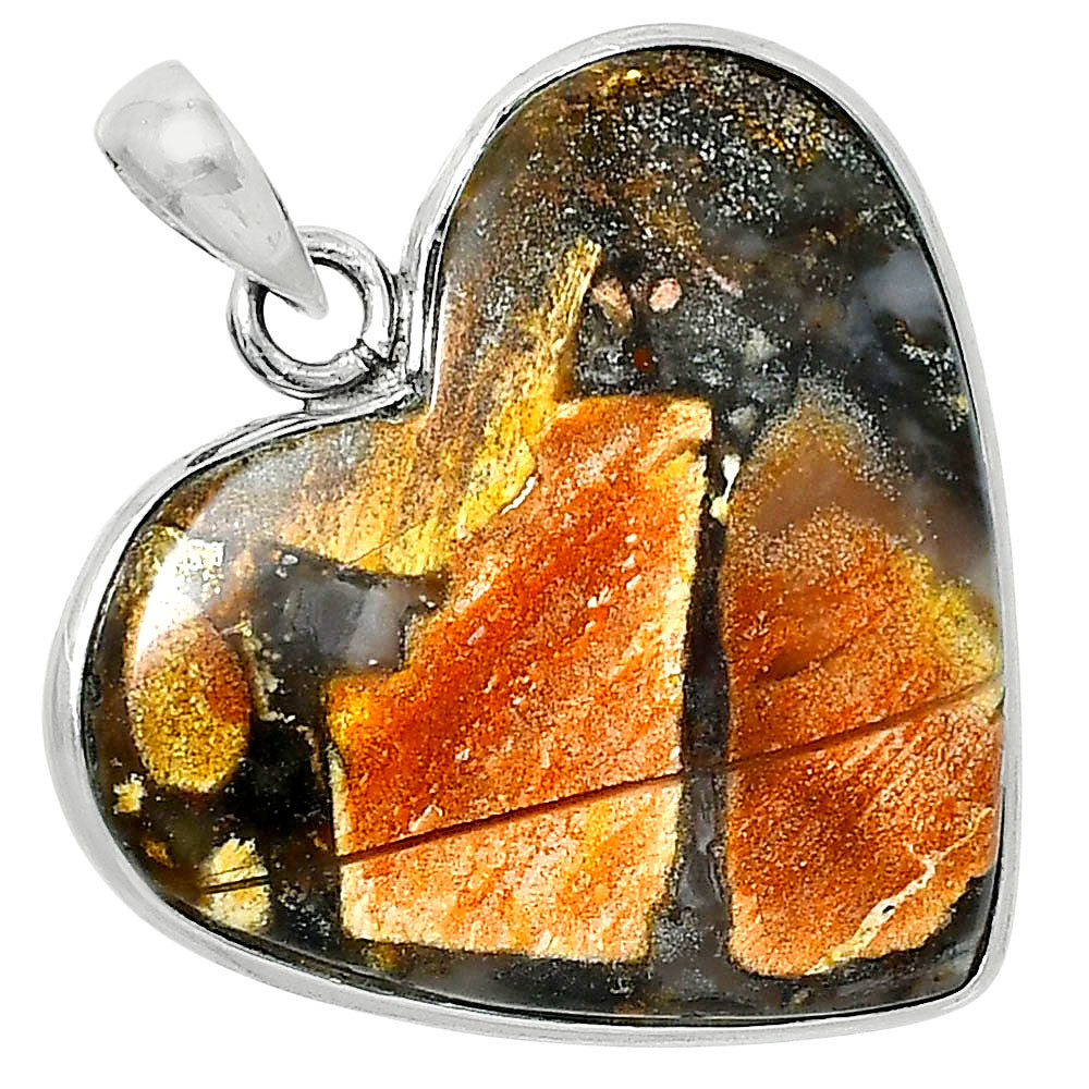 Premium Quality Heart Tabu Jasper Pendant P-1043 56-EP10624