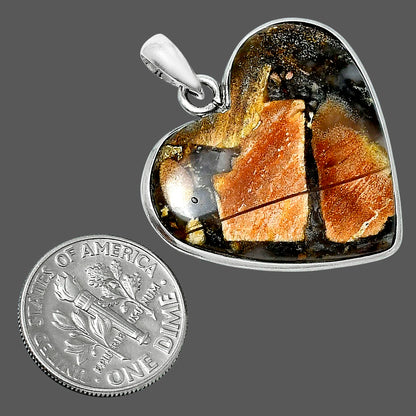 Premium Quality Heart Tabu Jasper Pendant P-1043 56-EP10624