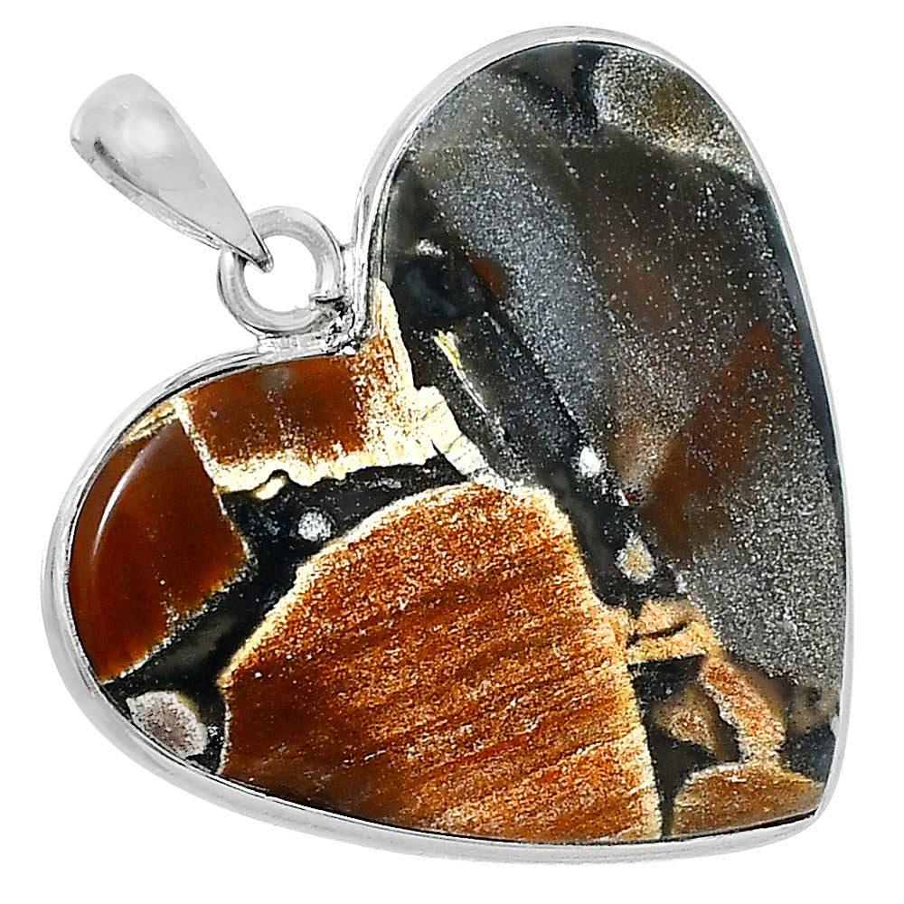 Premium Quality Heart Tabu Jasper Pendant P-1043 56-EP10625