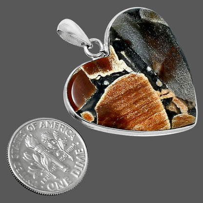 Premium Quality Heart Tabu Jasper Pendant P-1043 56-EP10625